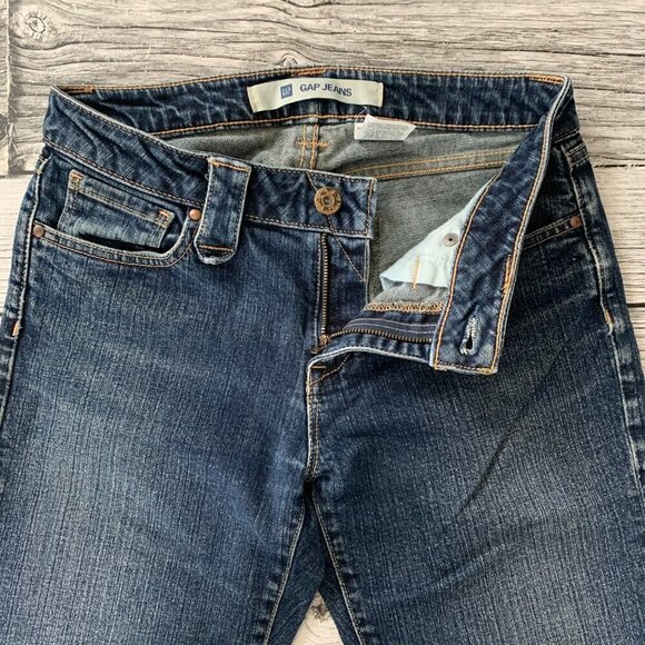 Gap Vintage Y2K Low Rise Dark Wash Denim Flare Jeans - Picture 10 of 16